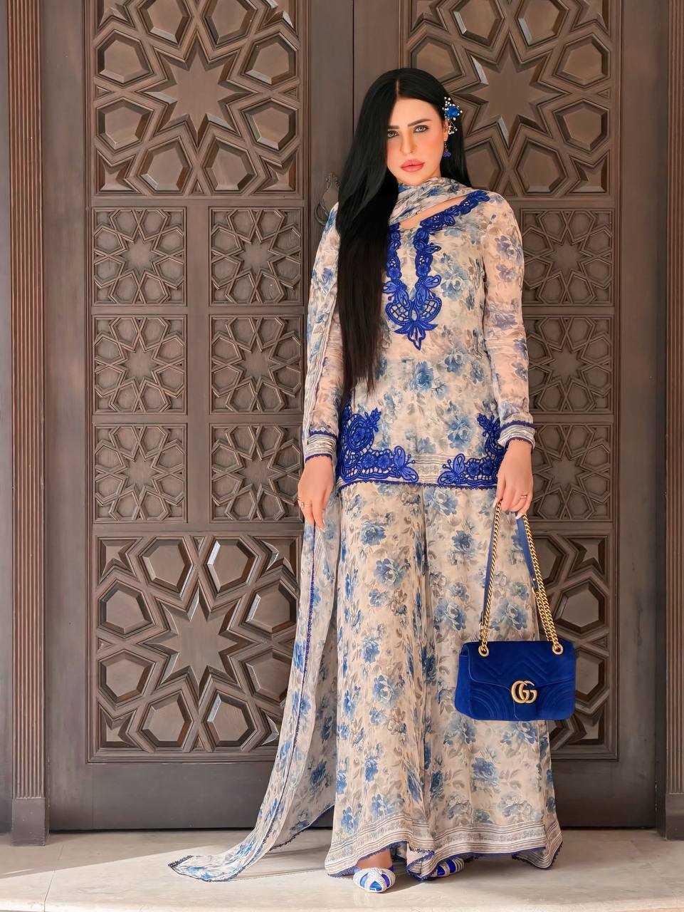 Trending Floral Printed Plazzo Salwar Suit