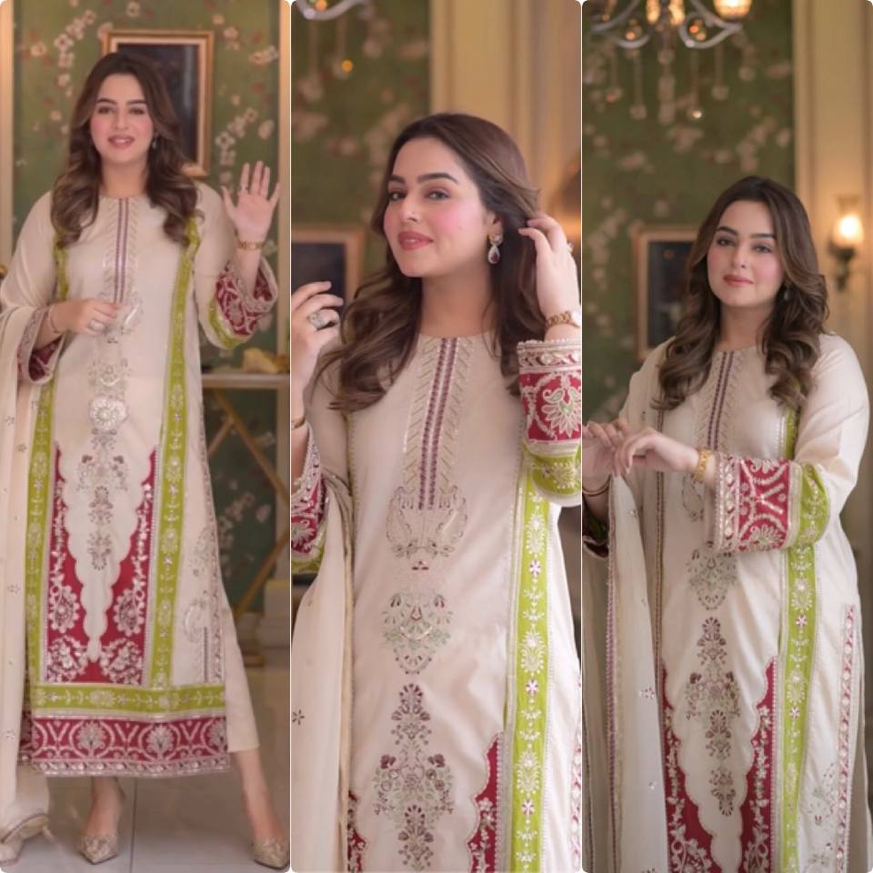Anilas Inspired Straight Pakistani Suit