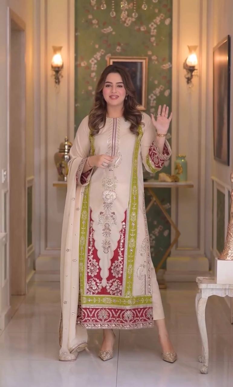 Anilas Inspired Straight Pakistani Suit