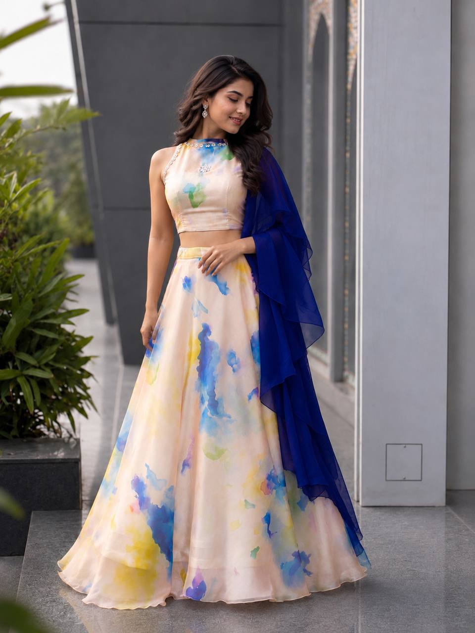 Designer Printed Readymade Lehenga Choli