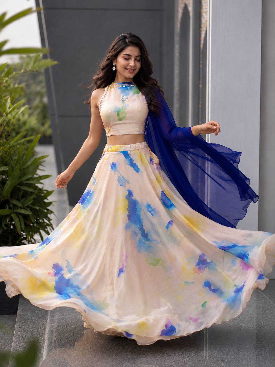 Designer Printed Readymade Lehenga Choli