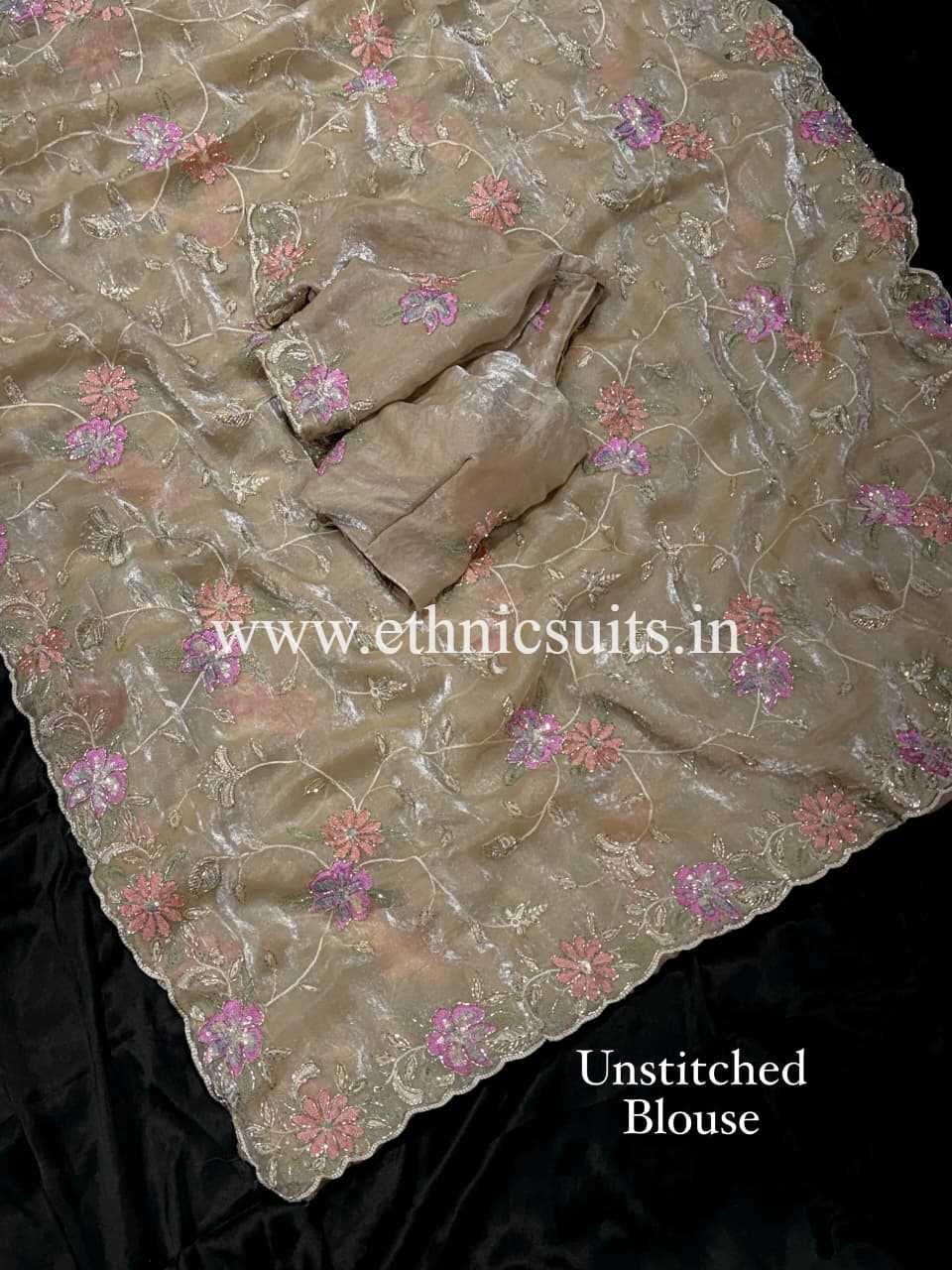 Dusky Colored Party Wear Saree