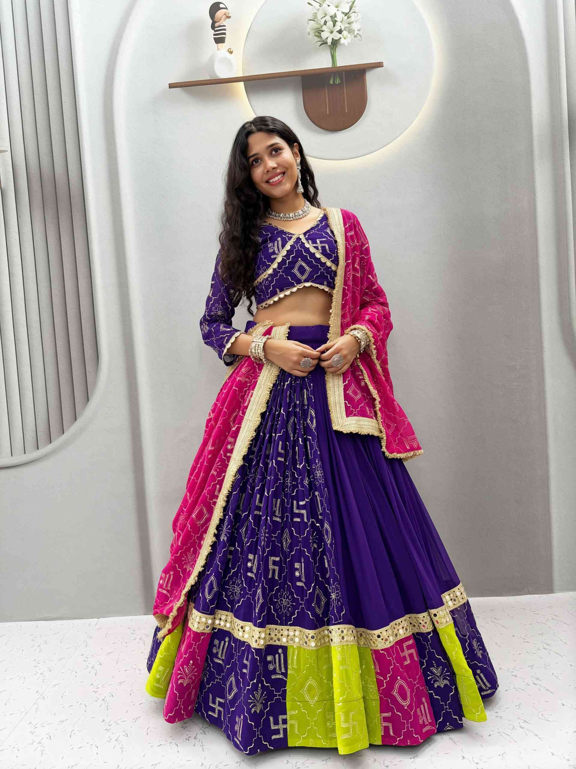 Navratri Special Vintage Chaniya Choli with Big Flair