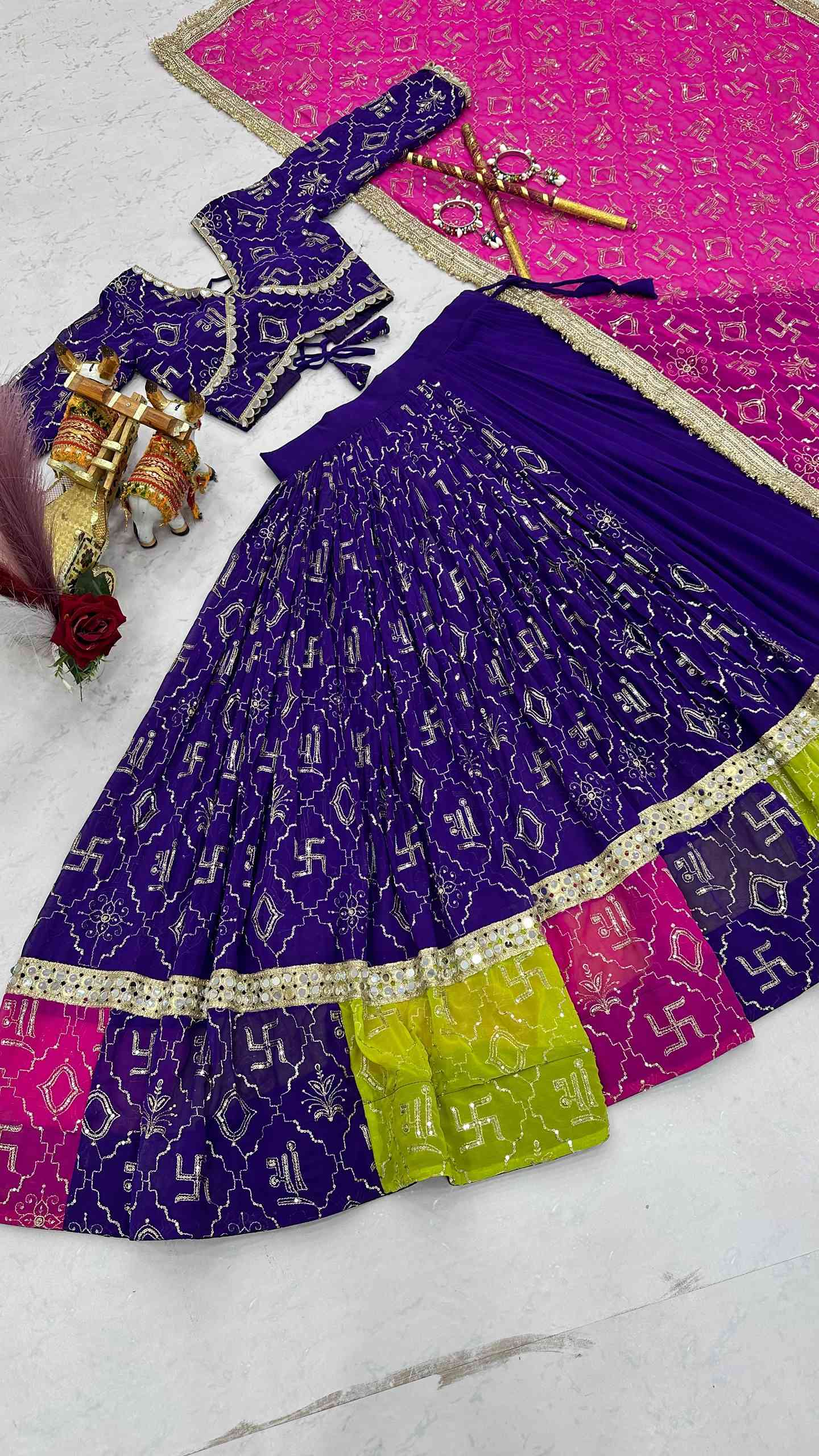 Navratri Special Vintage Chaniya Choli with Big Flair