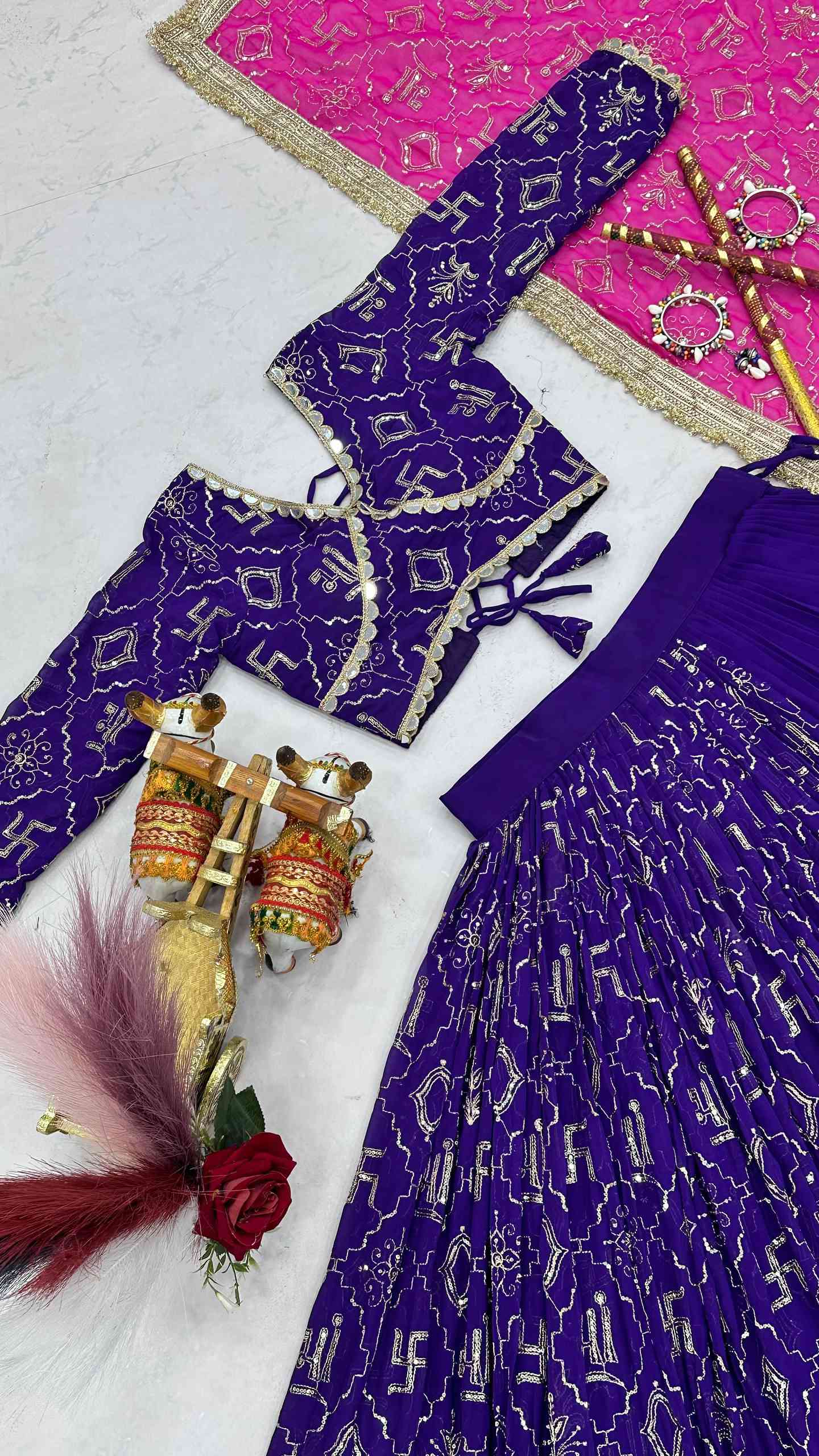 Navratri Special Vintage Chaniya Choli with Big Flair