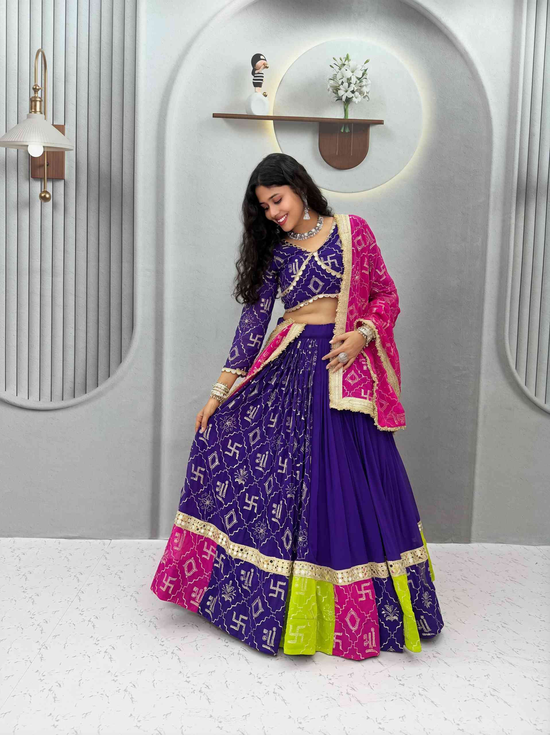 Navratri Special Vintage Chaniya Choli with Big Flair