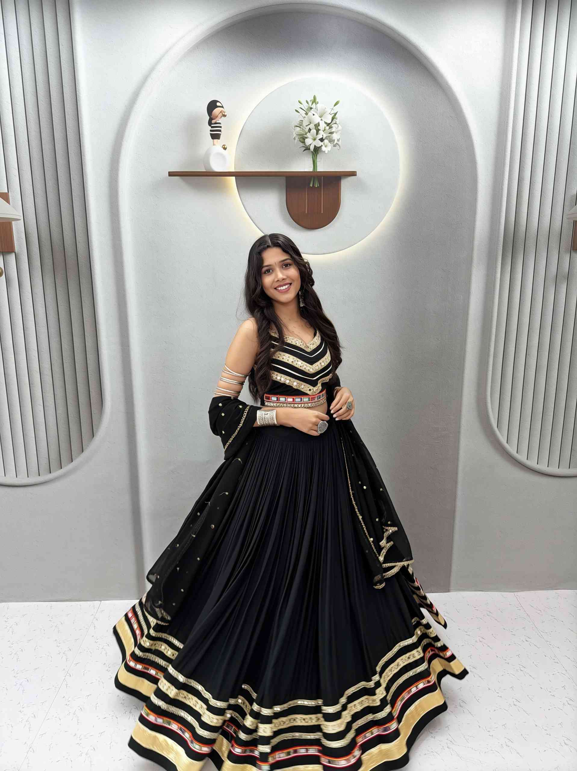 Pure Cotton Real Mirror Chaniya Choli for Navratri