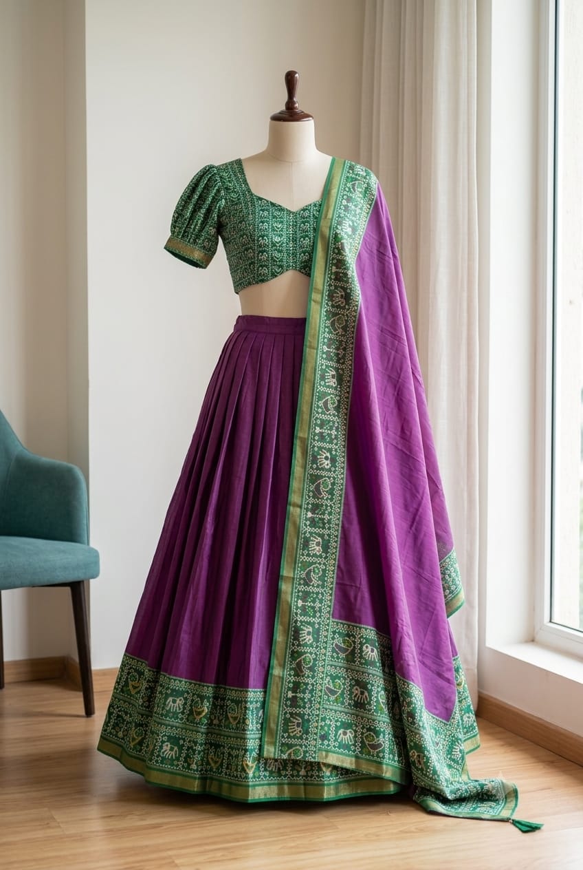 Trending Purple Color Patola Printed Lehenga Choli