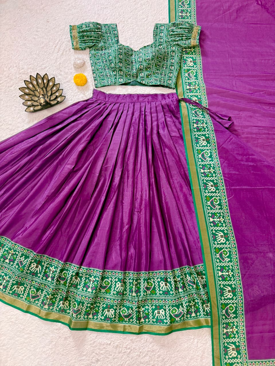 Trending Purple Color Patola Printed Lehenga Choli