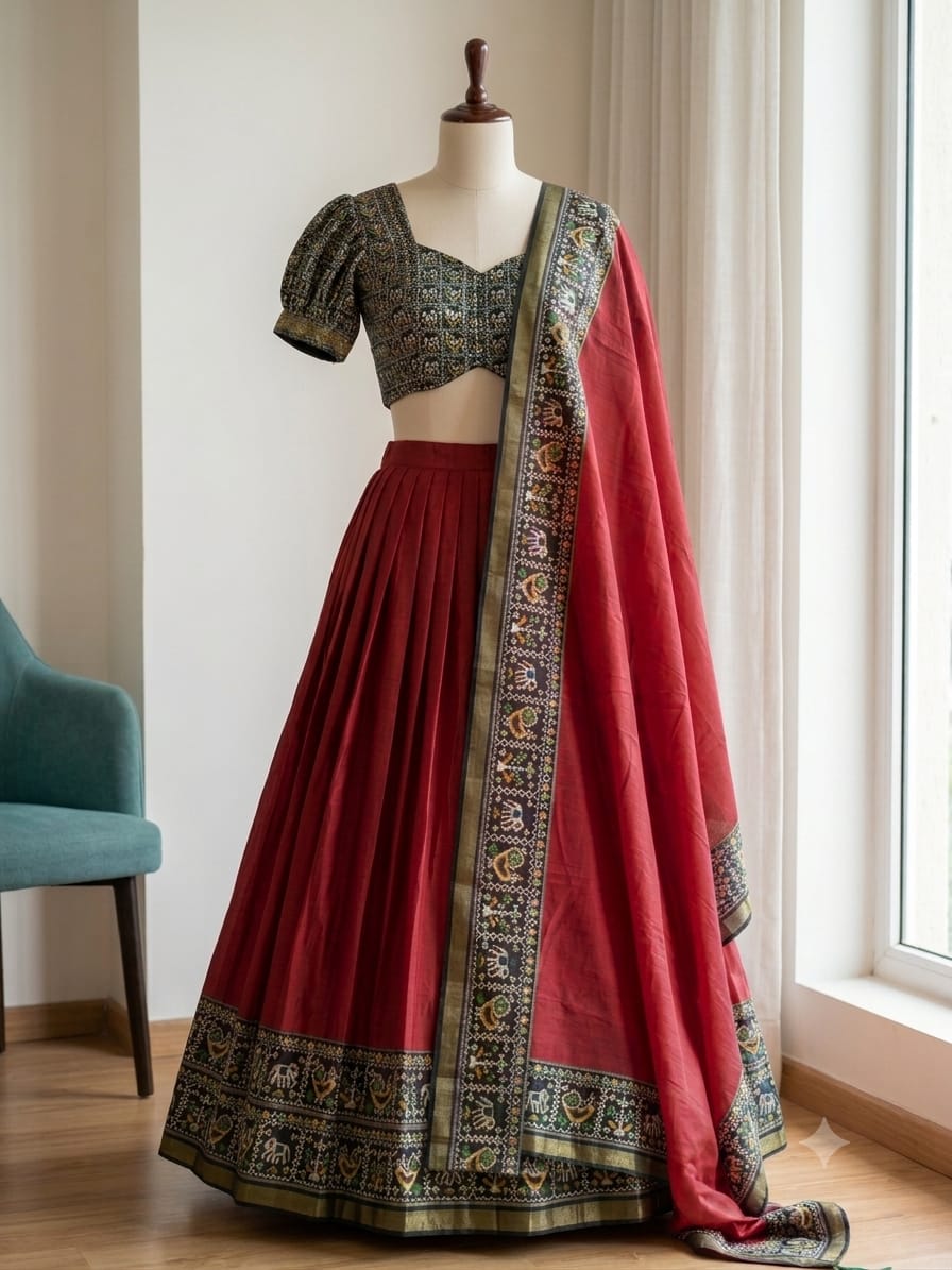 Trending Red Patola Printed Lehenga Choli