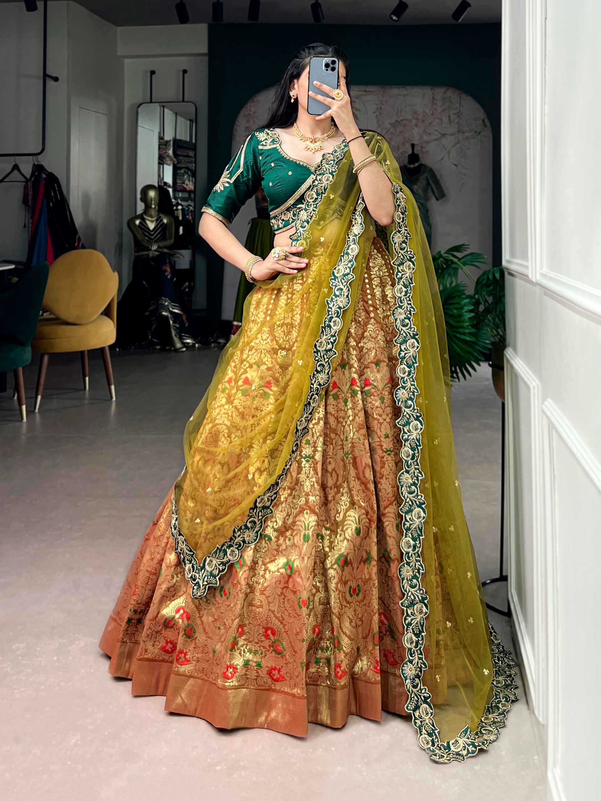Wedding Special Jacquard Silk Lehenga Choli