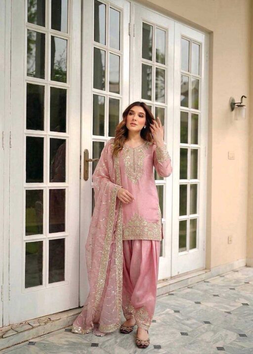 Wedding Special Pink Farsi Salwar Suit