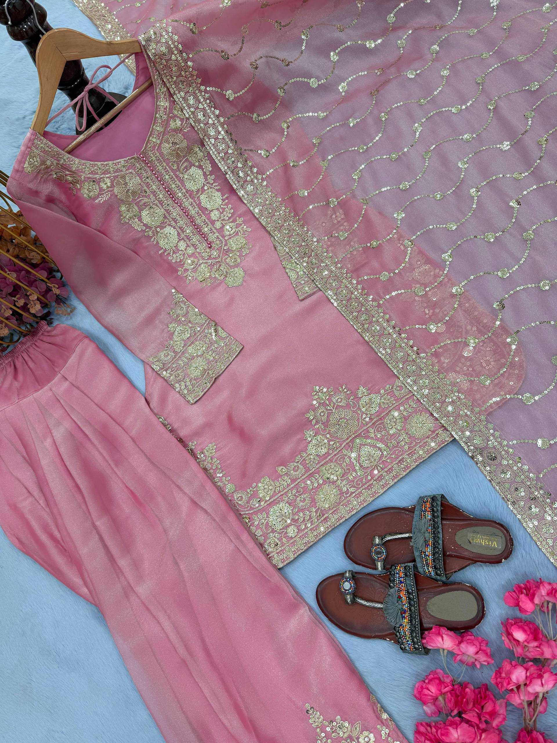 Wedding Special Pink Farsi Salwar Suit