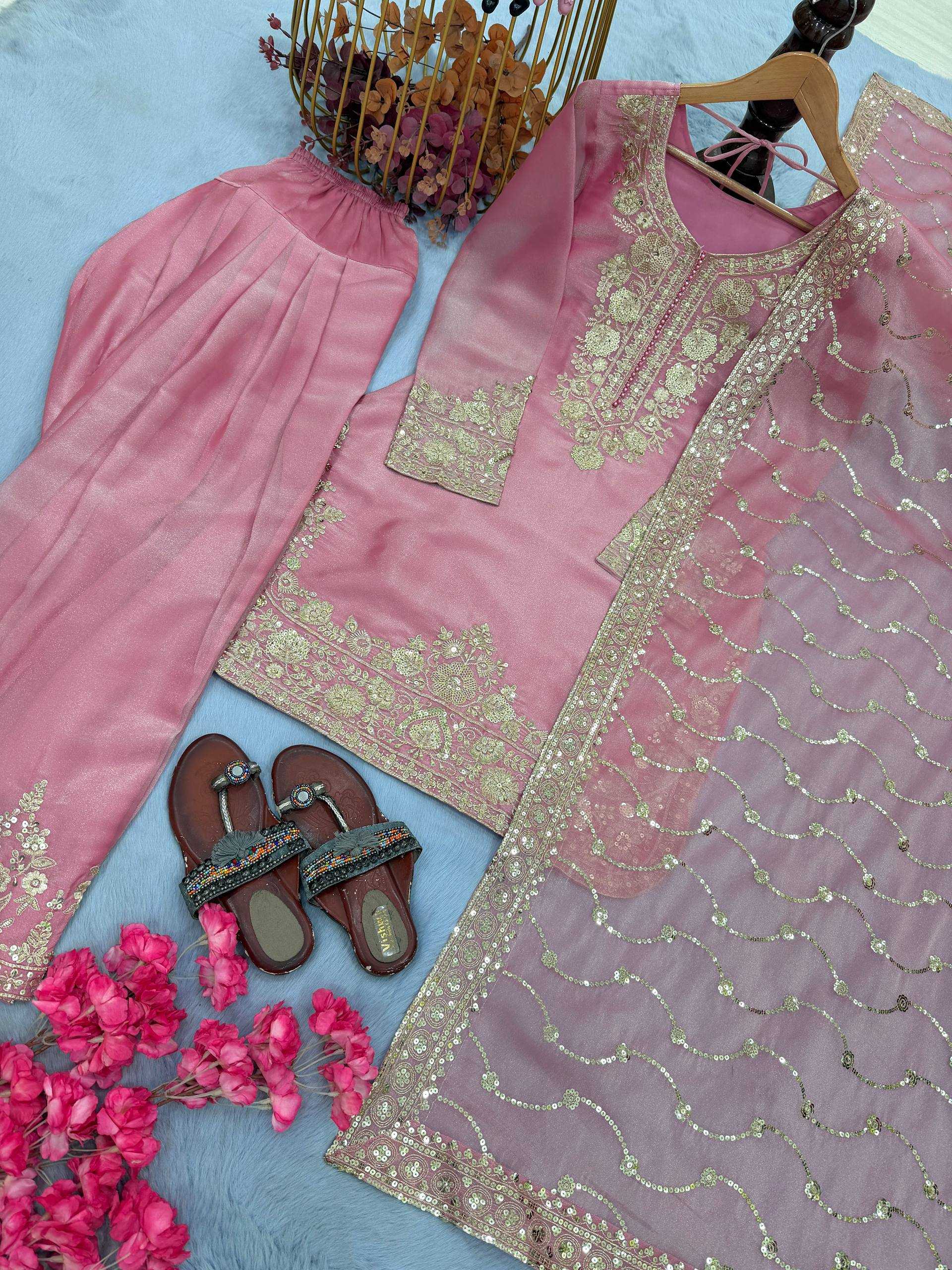 Wedding Special Pink Farsi Salwar Suit