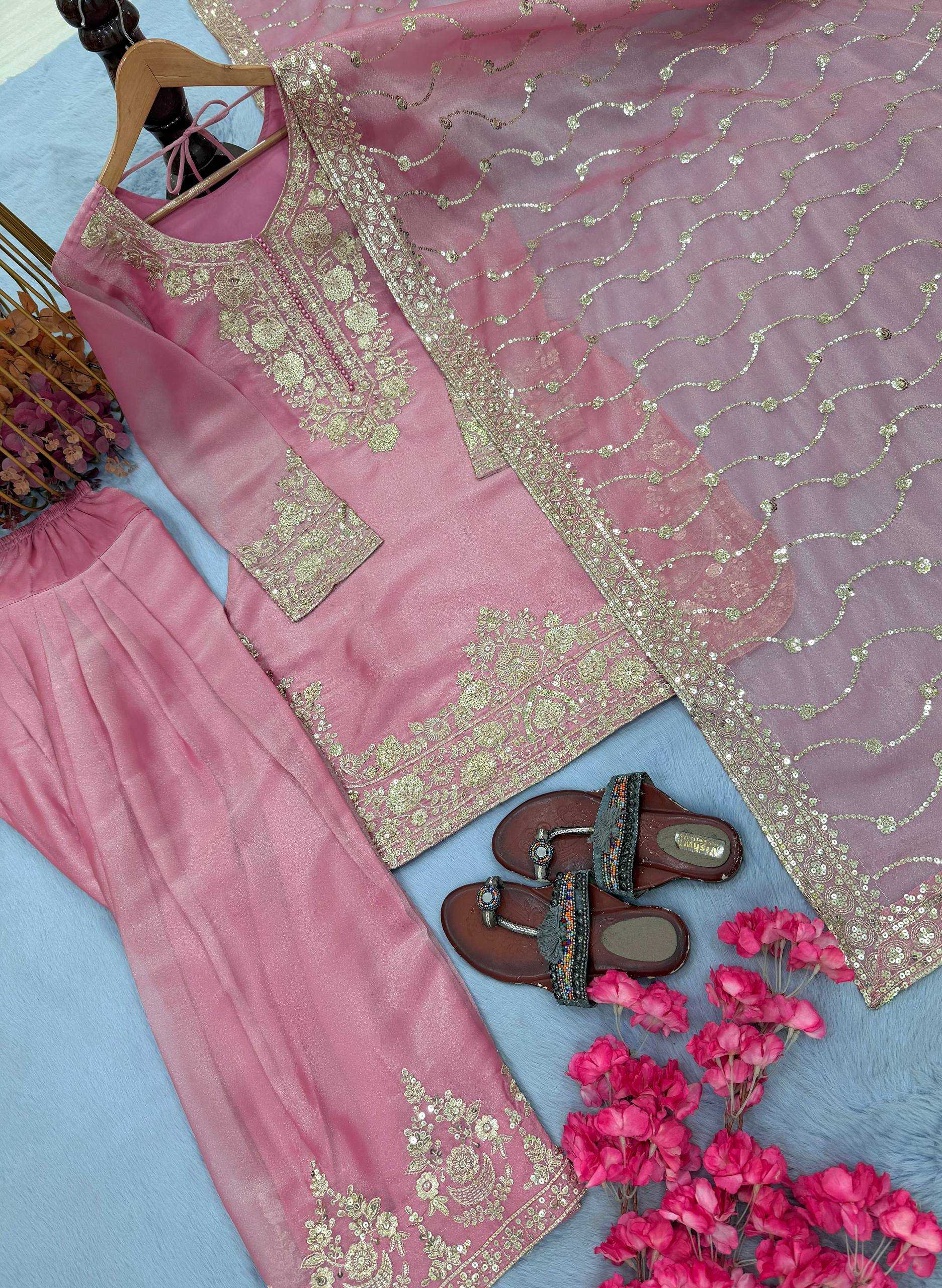 Wedding Special Pink Farsi Salwar Suit