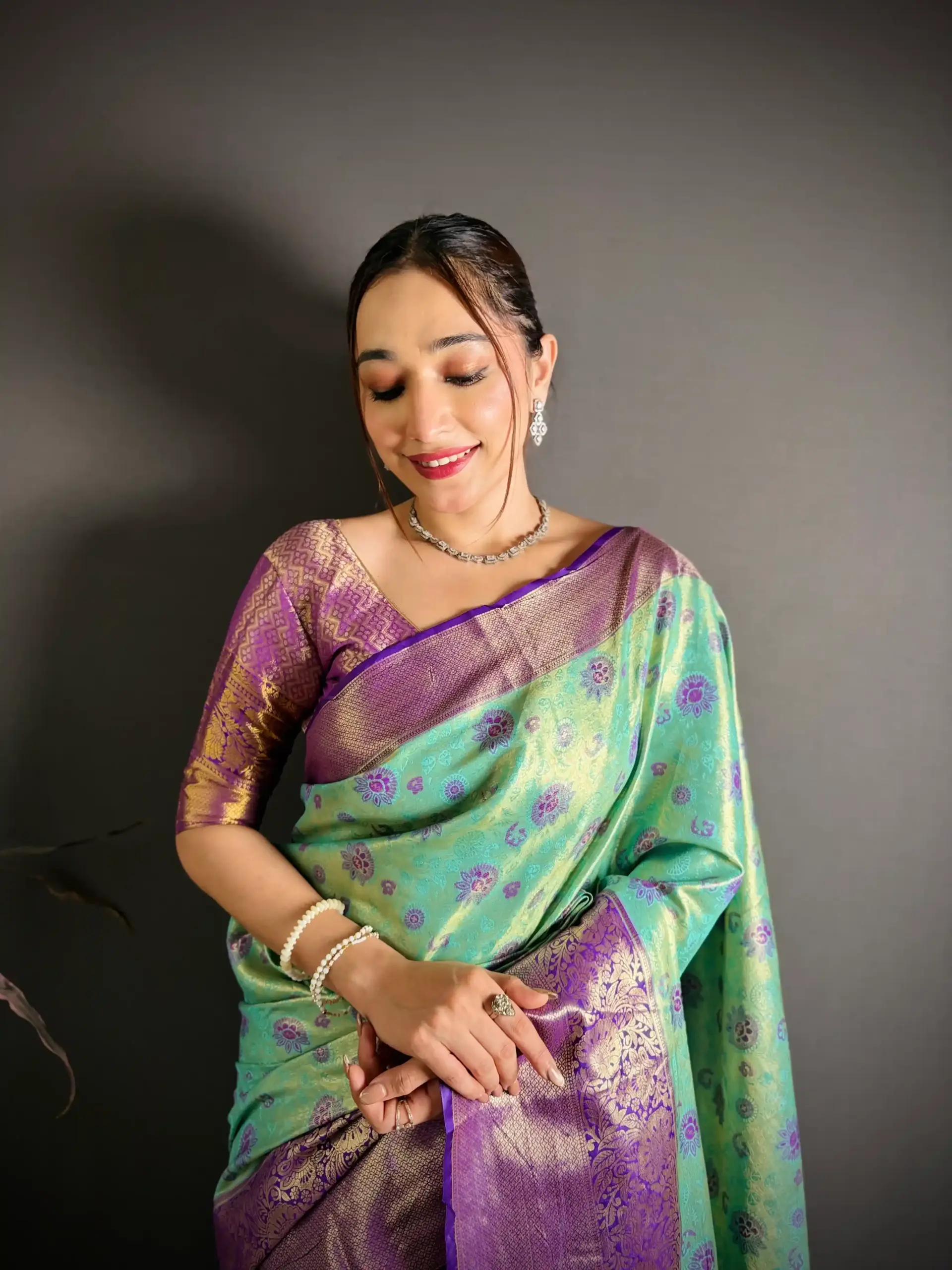Designer Blue Kanjivaram Silk Saree