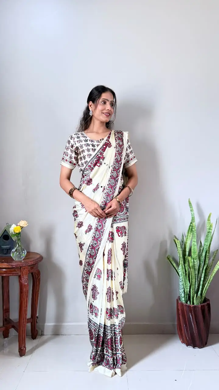 readymde printed saree for wedding