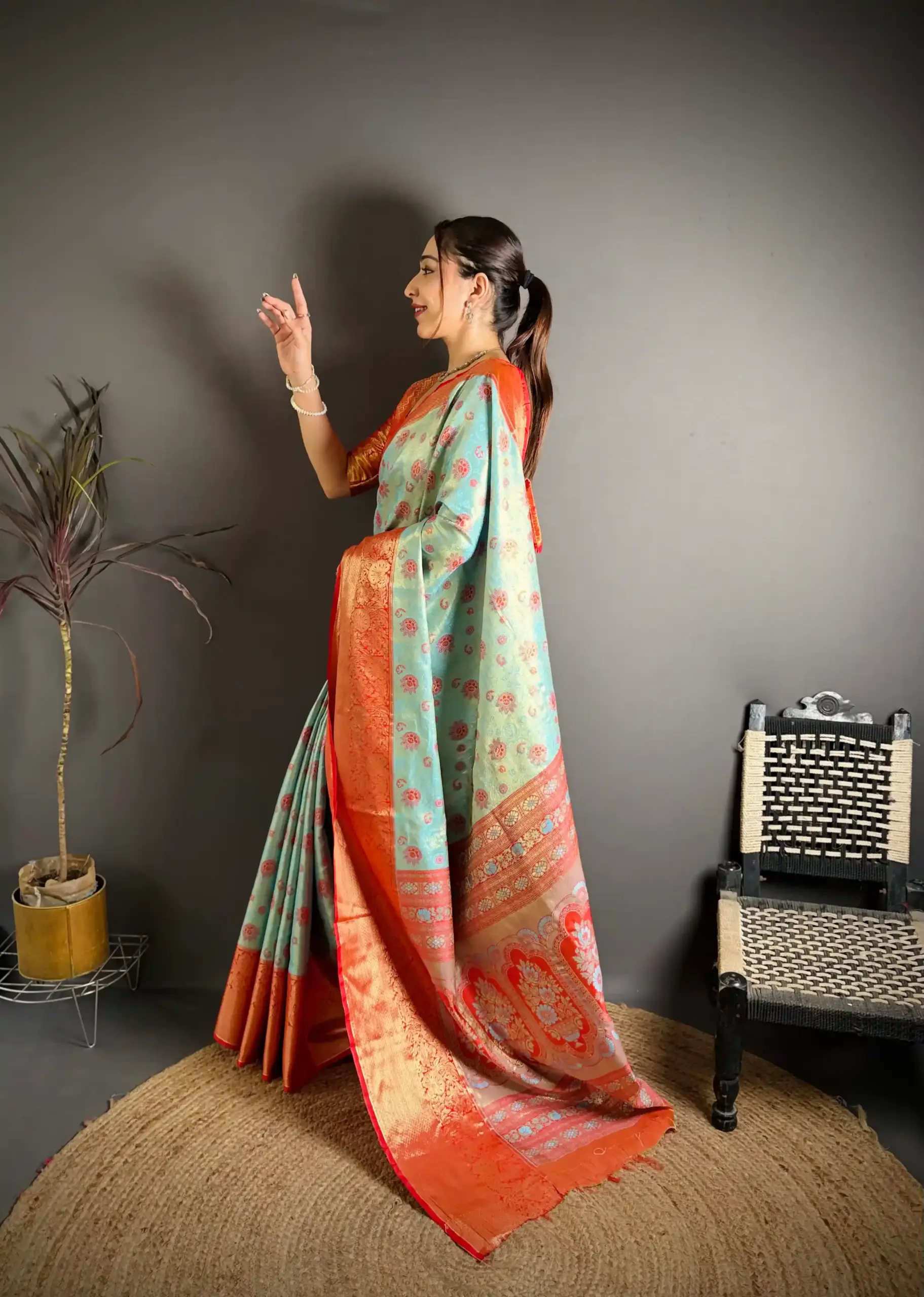 Ganpati Pooja Special Silk Saree