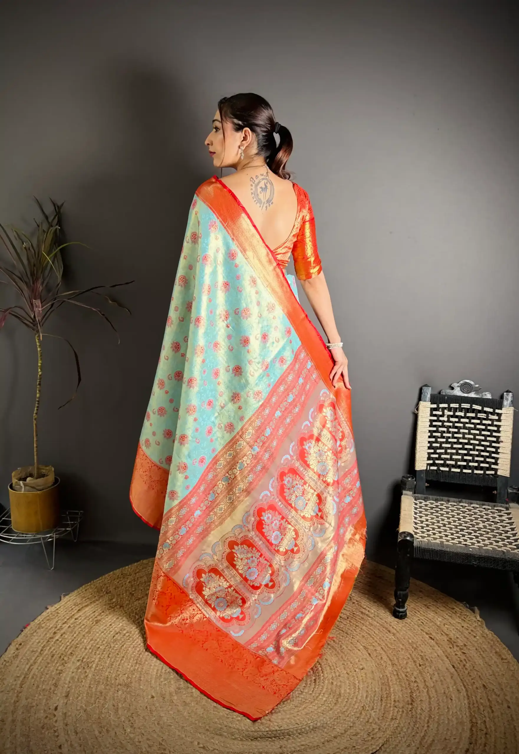 Ganpati Pooja Special Silk Saree
