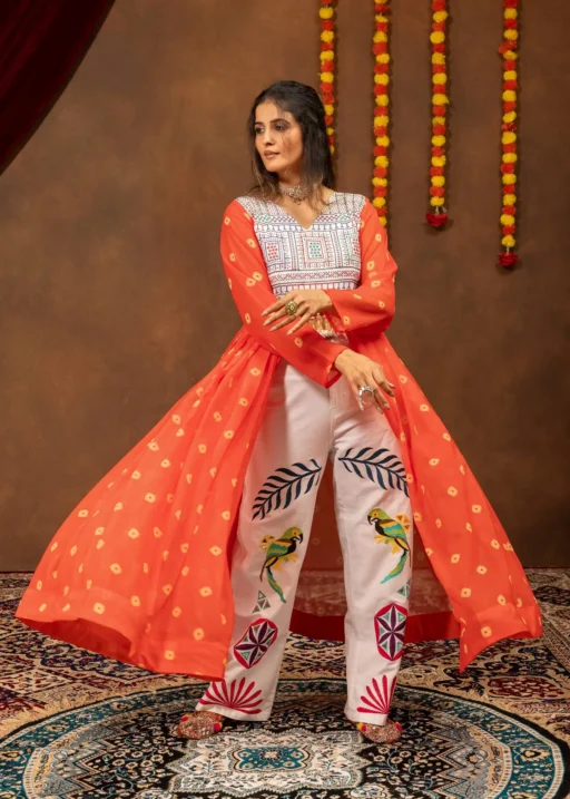 Navratri Wear Shrug with Kutchi Jeans