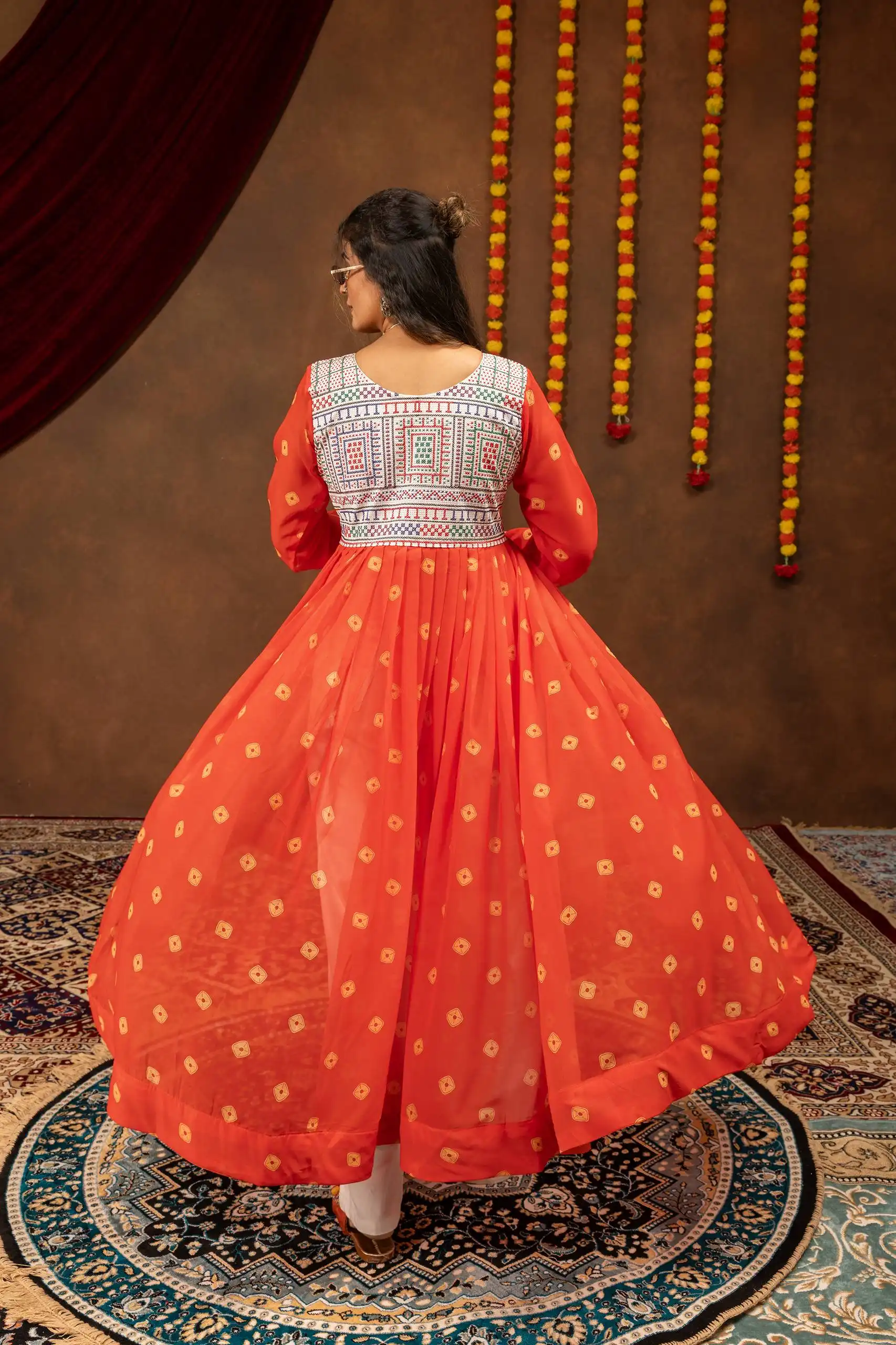 Navratri Wear Shrug with Kutchi Jeans