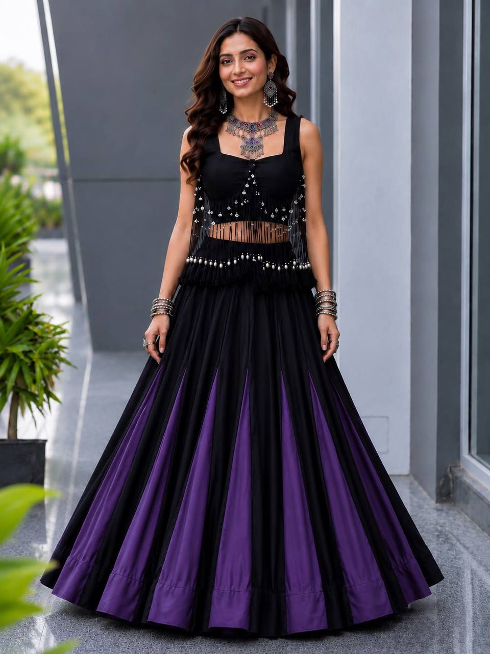 Prettiest Navratri Chaniya with Fancy Blouse