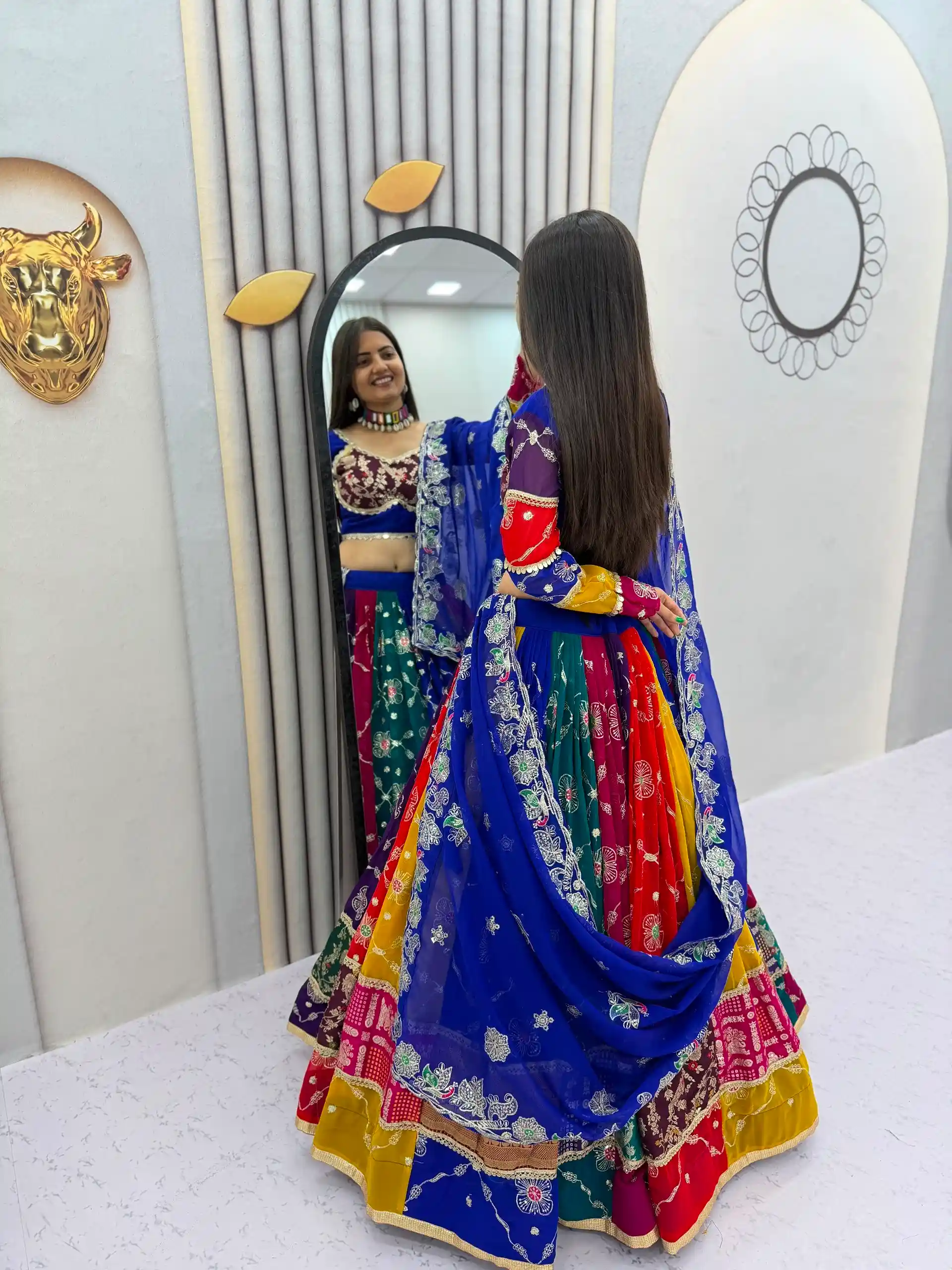 Traditional Multi Color Navratri Chaniya Choli