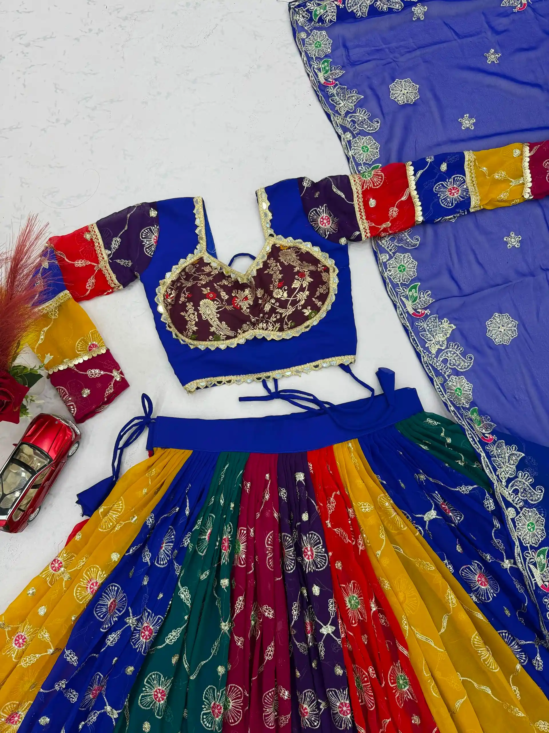 Traditional Multi Color Navratri Chaniya Choli