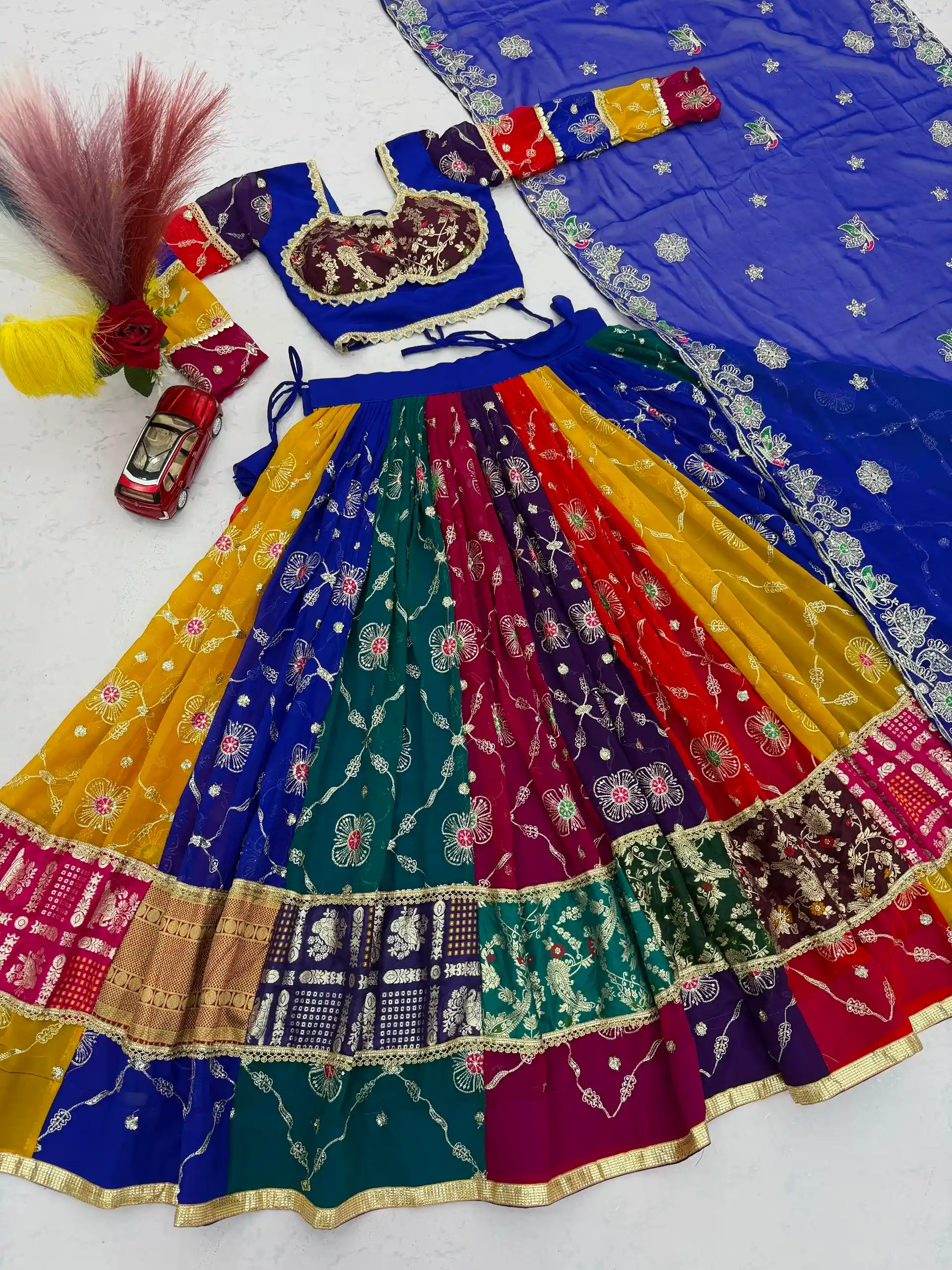 Traditional Multi Color Navratri Chaniya Choli