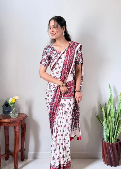 Crepe Silk Zip and Go Saree