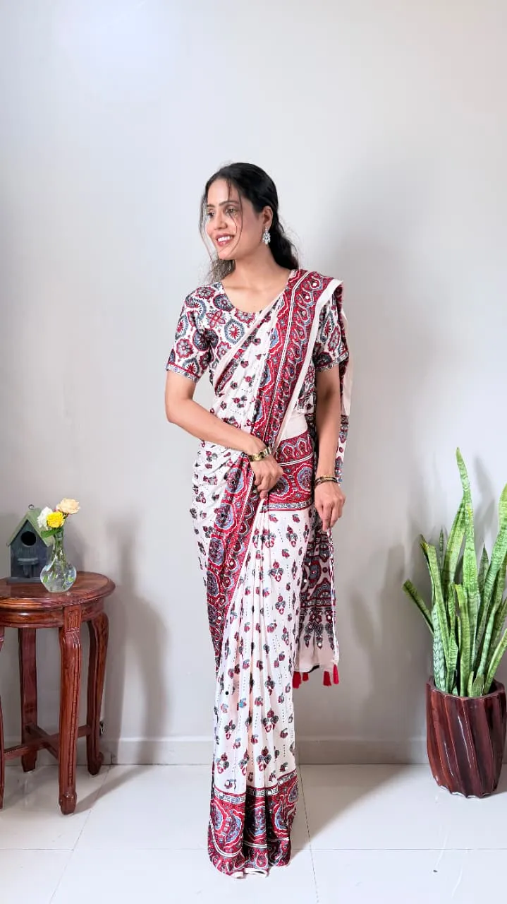 Crepe Silk Zip and Go Saree