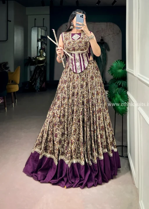 Fancy Printed Chaniya Choli for Navratri