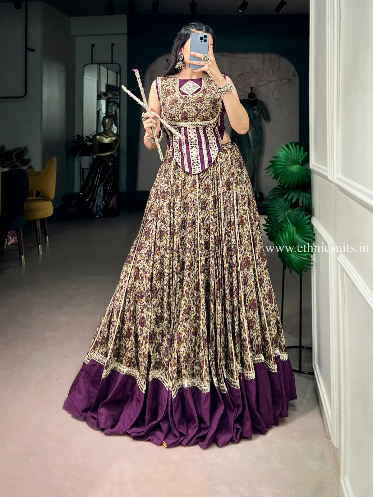 Fancy Printed Chaniya Choli for Navratri