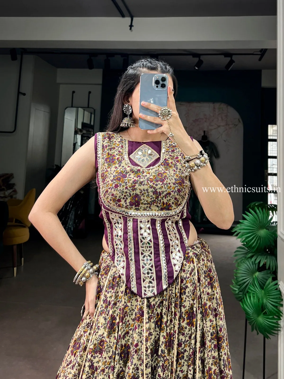 Fancy Printed Chaniya Choli for Navratri
