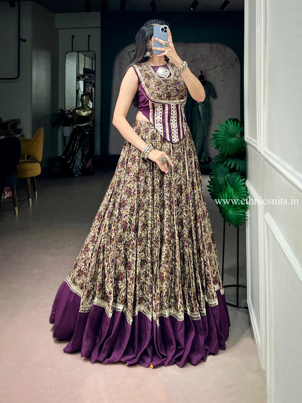 Fancy Printed Chaniya Choli for Navratri