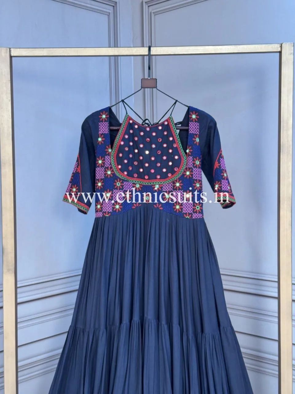 Black Multi Color Navratri Gown