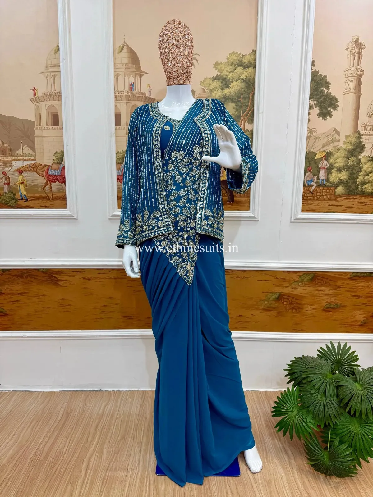Blue Wedding Special Ready to Wear Saree