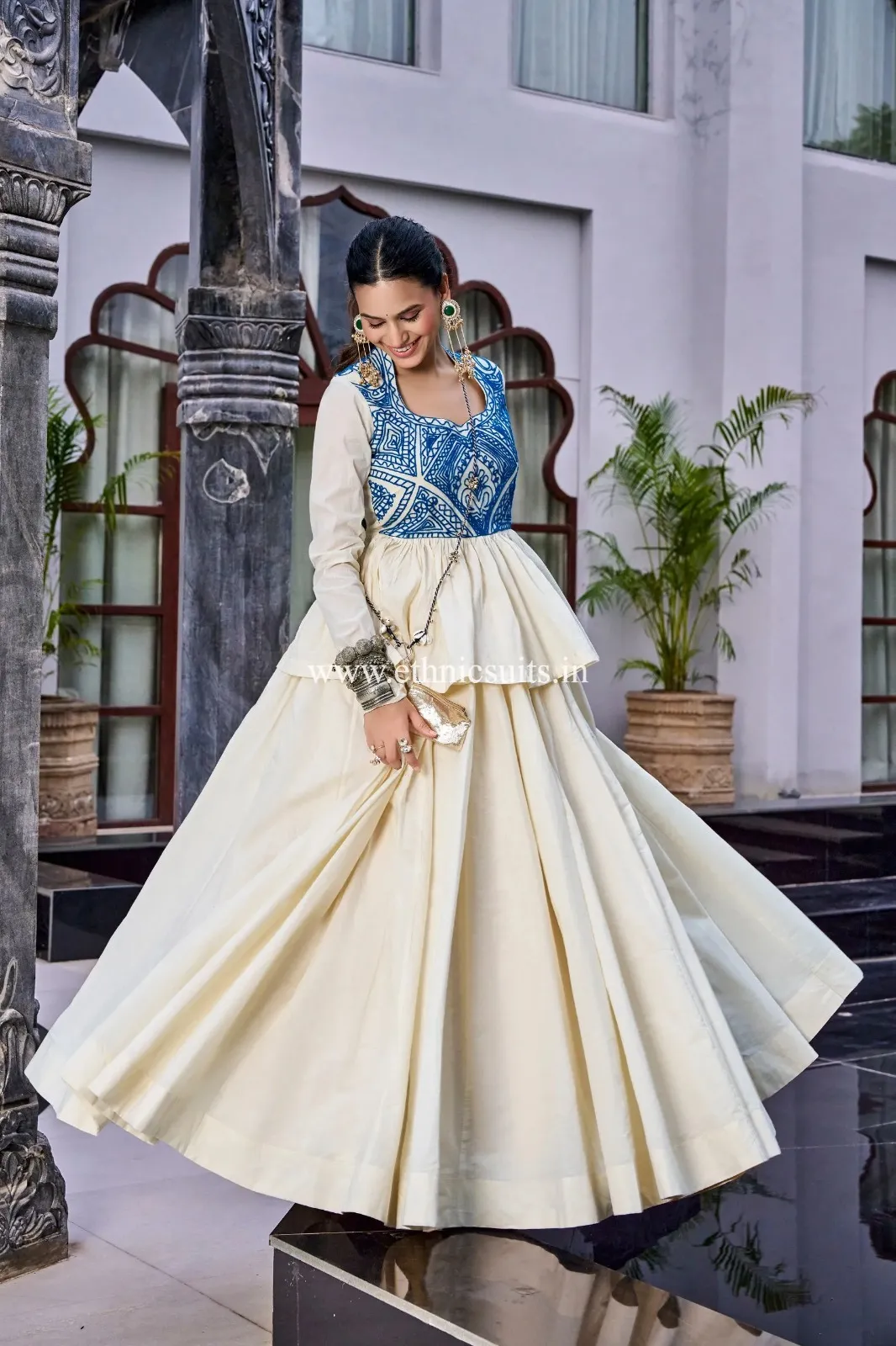 Designer Lehenga with Long Blouse co ord set