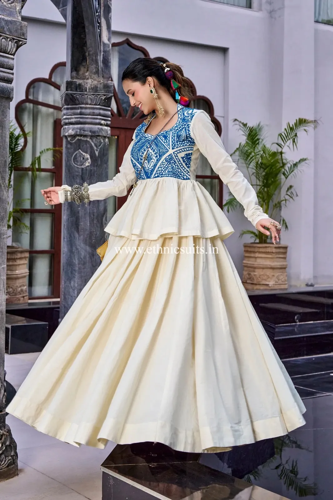 Designer Lehenga with Long Blouse co ord set