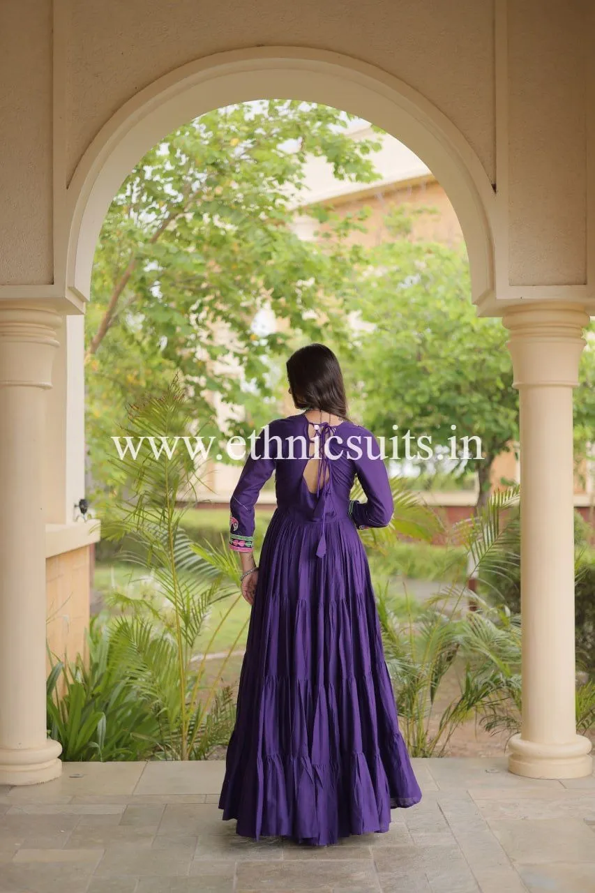 Royal Blue Kutchi Work Gown