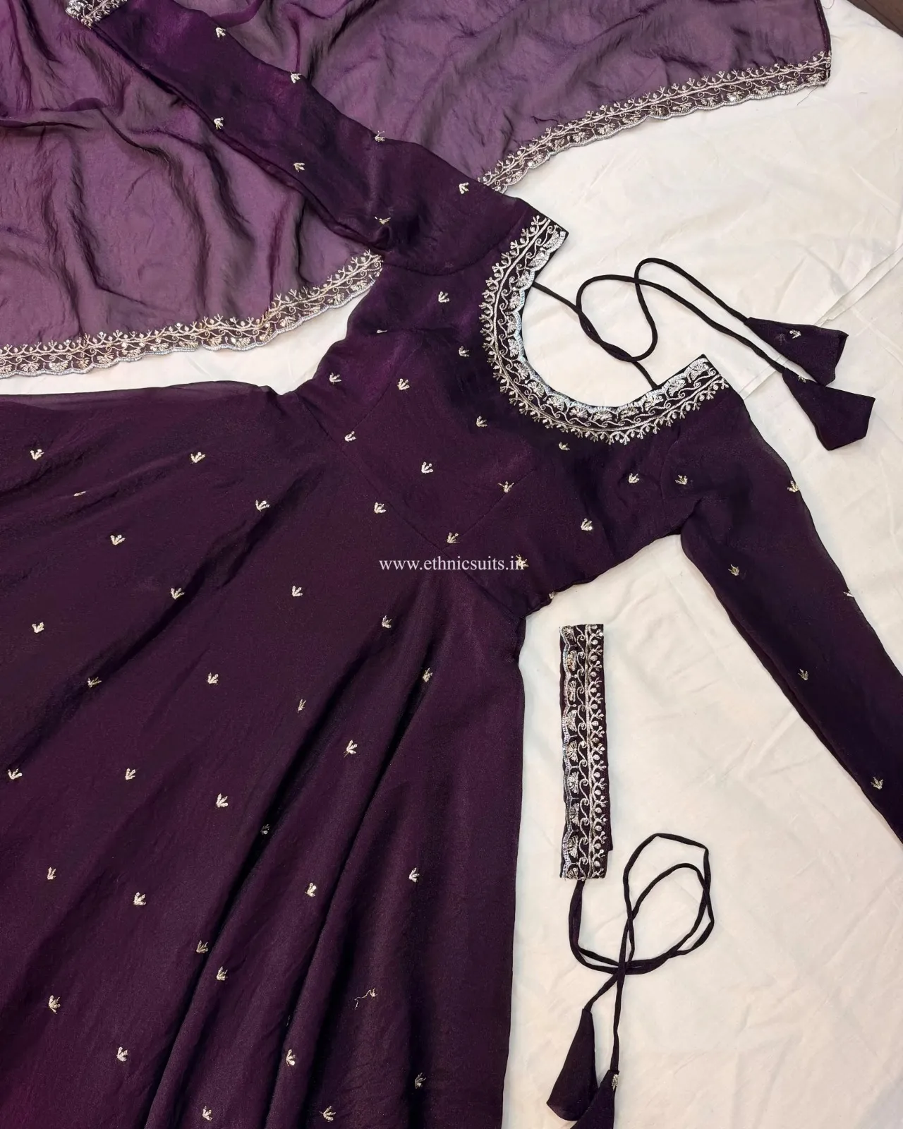 South Special Wine Color Gown with Dupatta