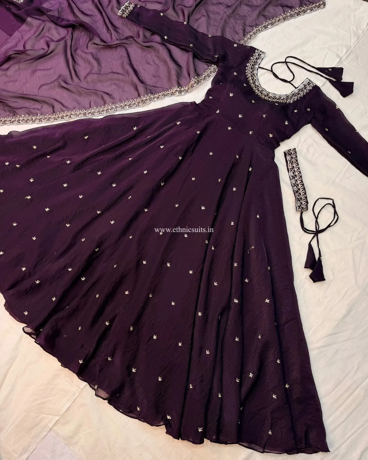 South Special Wine Color Gown with Dupatta