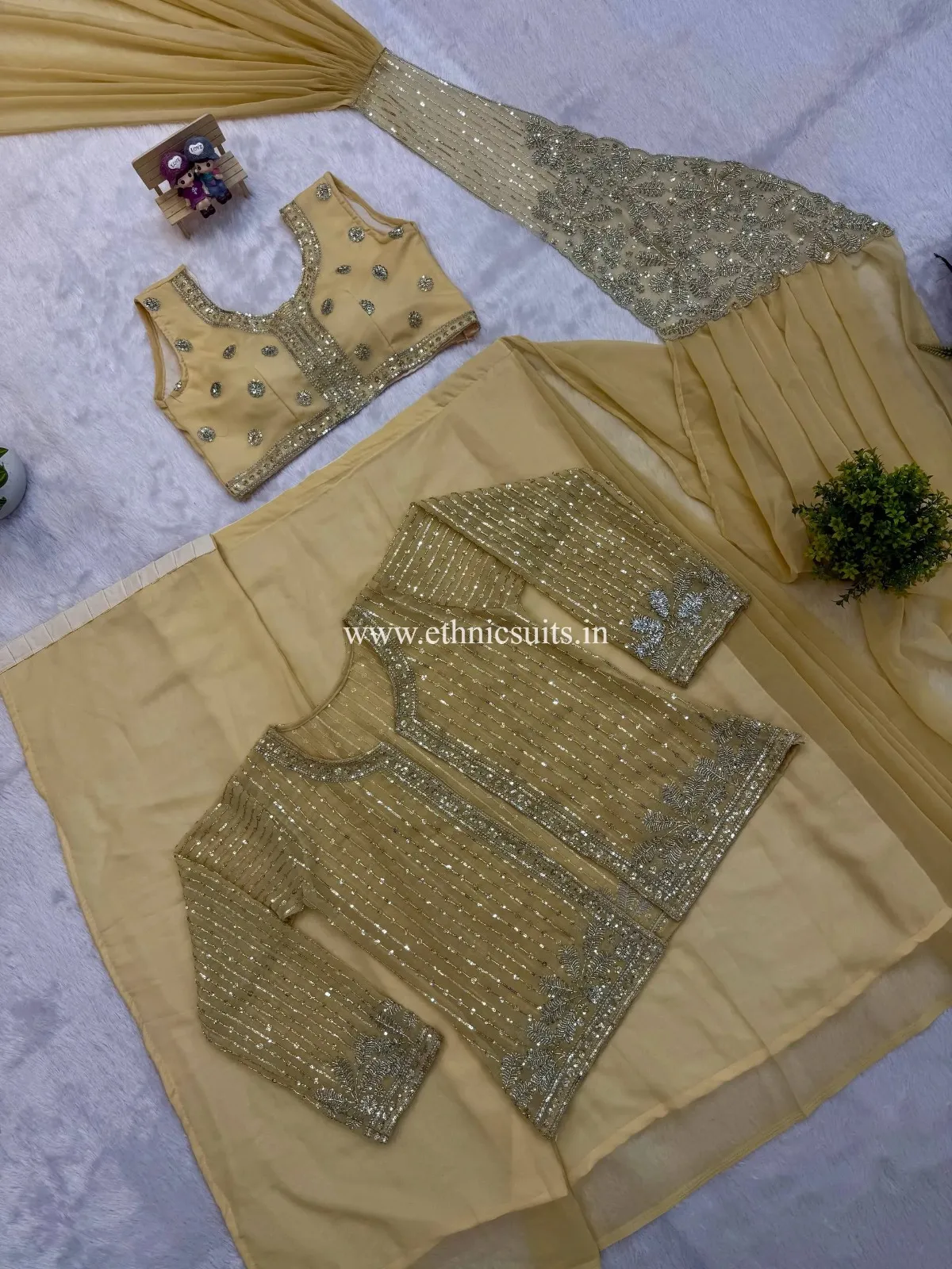 Yellow Color Ready to Wear Saree for Wedding