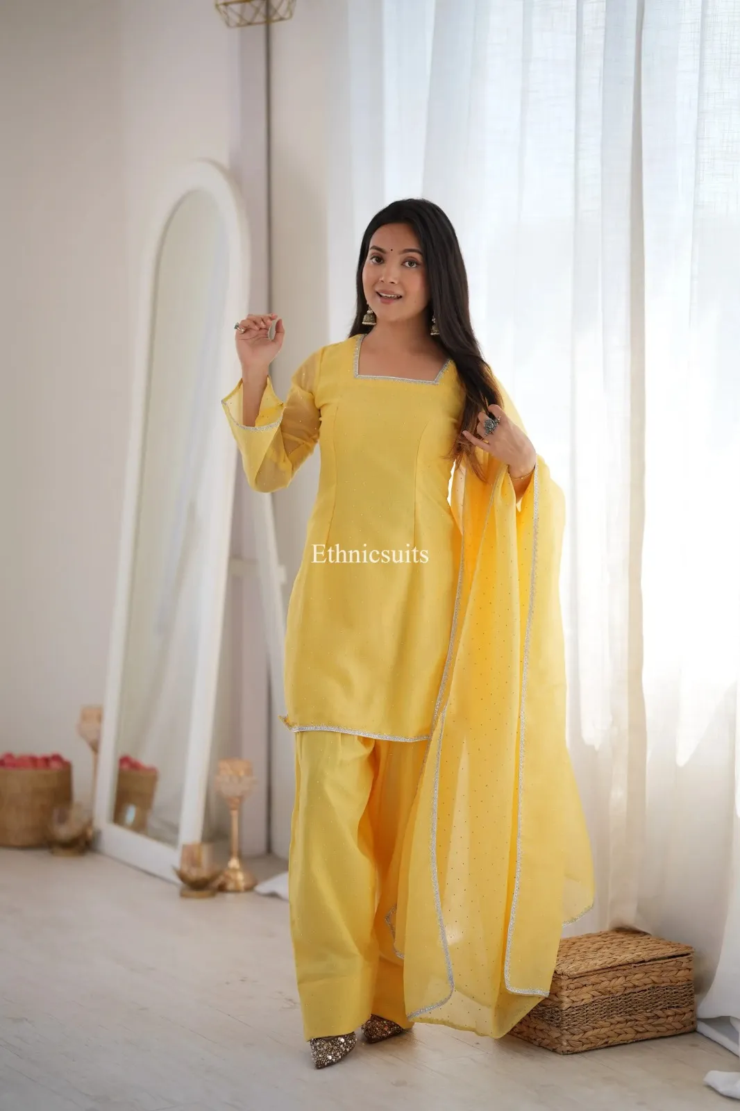 Pastel Yellow Farsi Salwar Suit