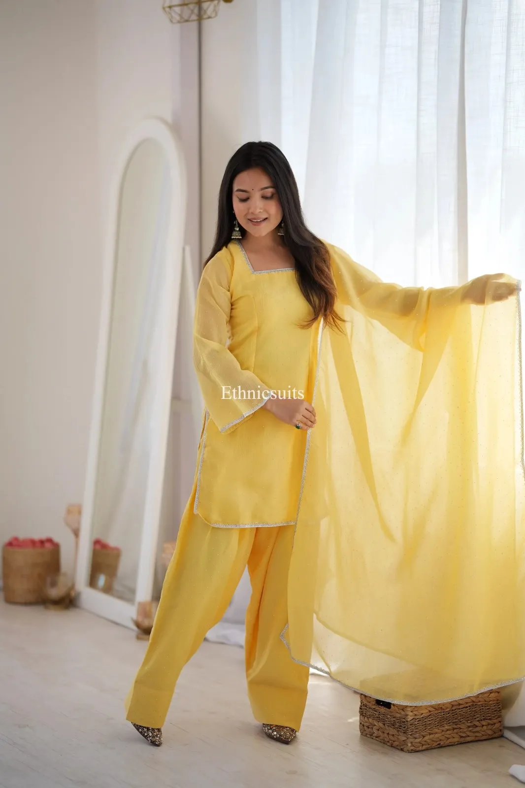 Pastel Yellow Farsi salwar suit designed with swarkosi work ready to wear farsi salwar suit with designer back best to wear in wedding 2026 season all new designs