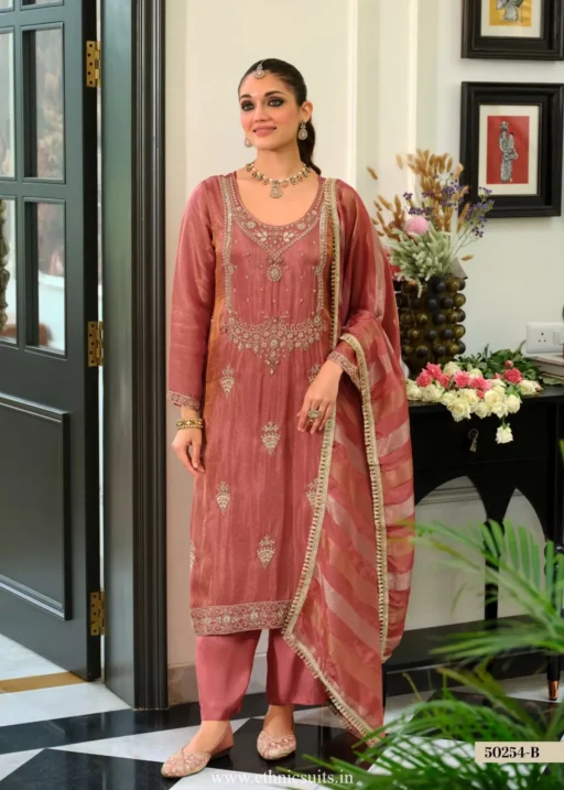 Peach Color Readymade Shalwar Kameez