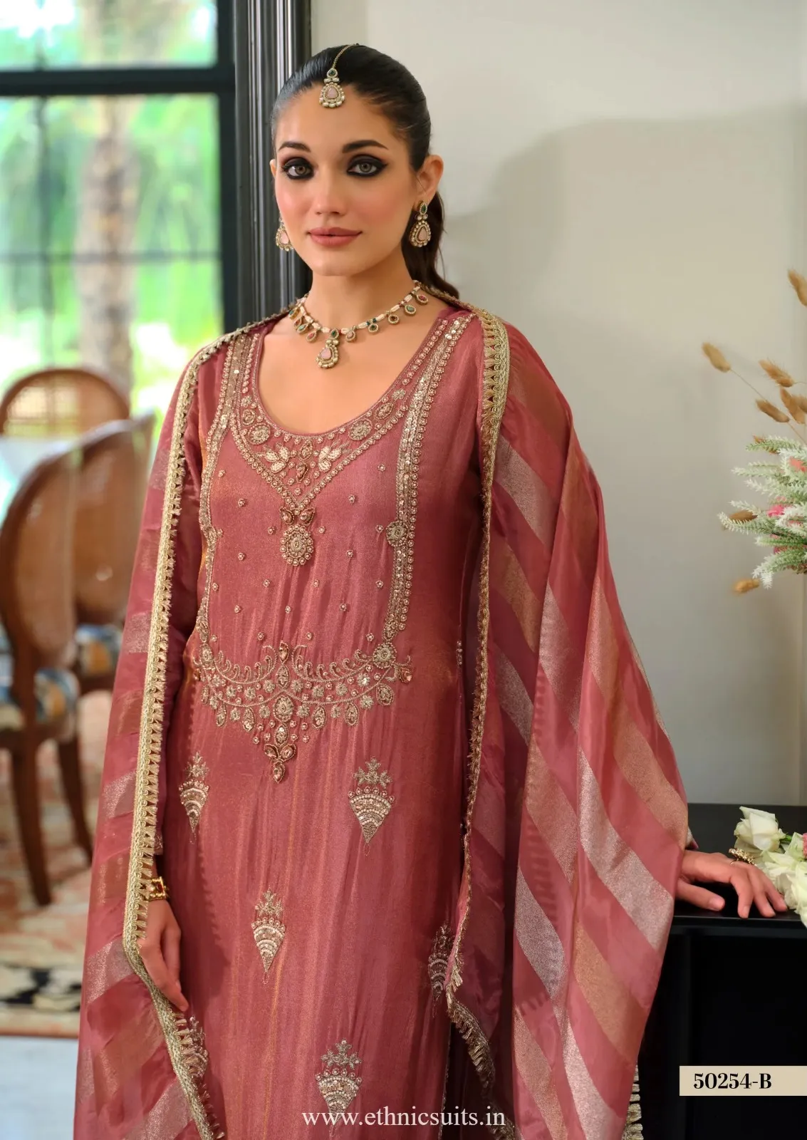 Peach Color Readymade Shalwar Kameez
