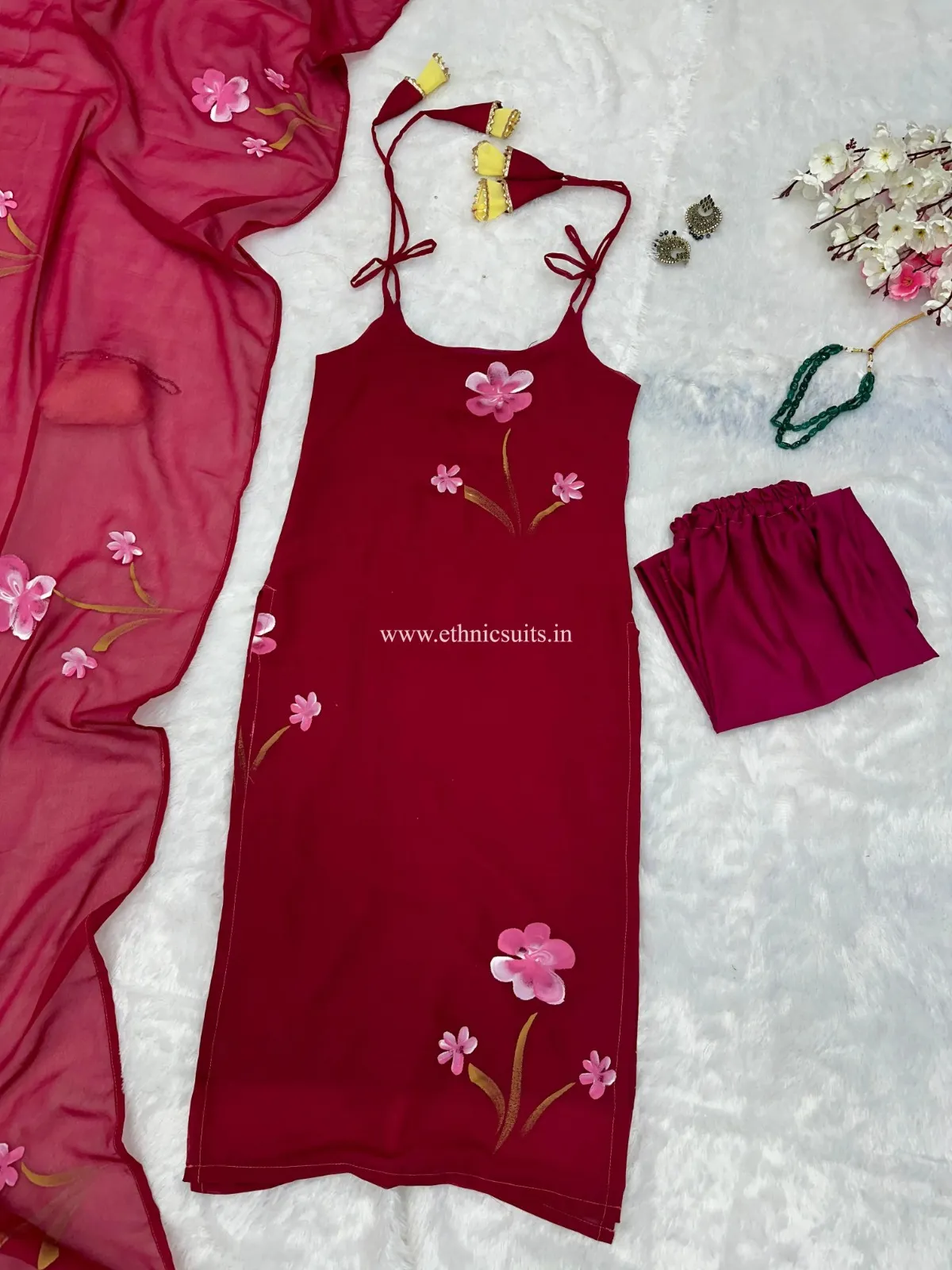 Rani Color Sleeveless Ethnic Suits